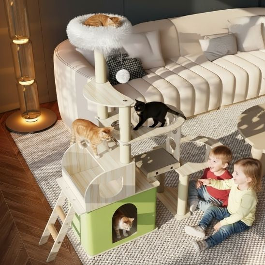 arbre à chat en bois confort