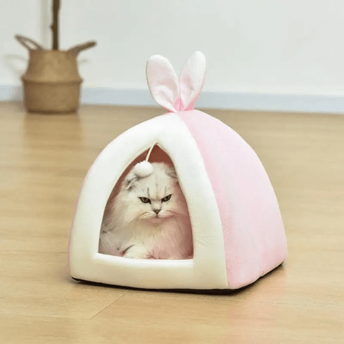 cabane pour chat oreilles de lapin - Happy minet