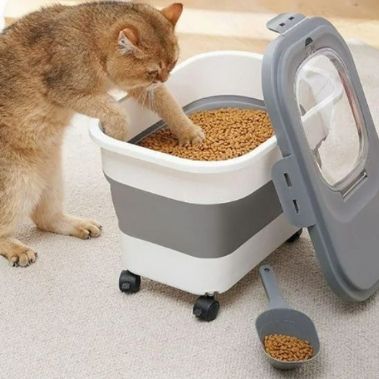 conteneur Ă croquettes pliable - Happy minet