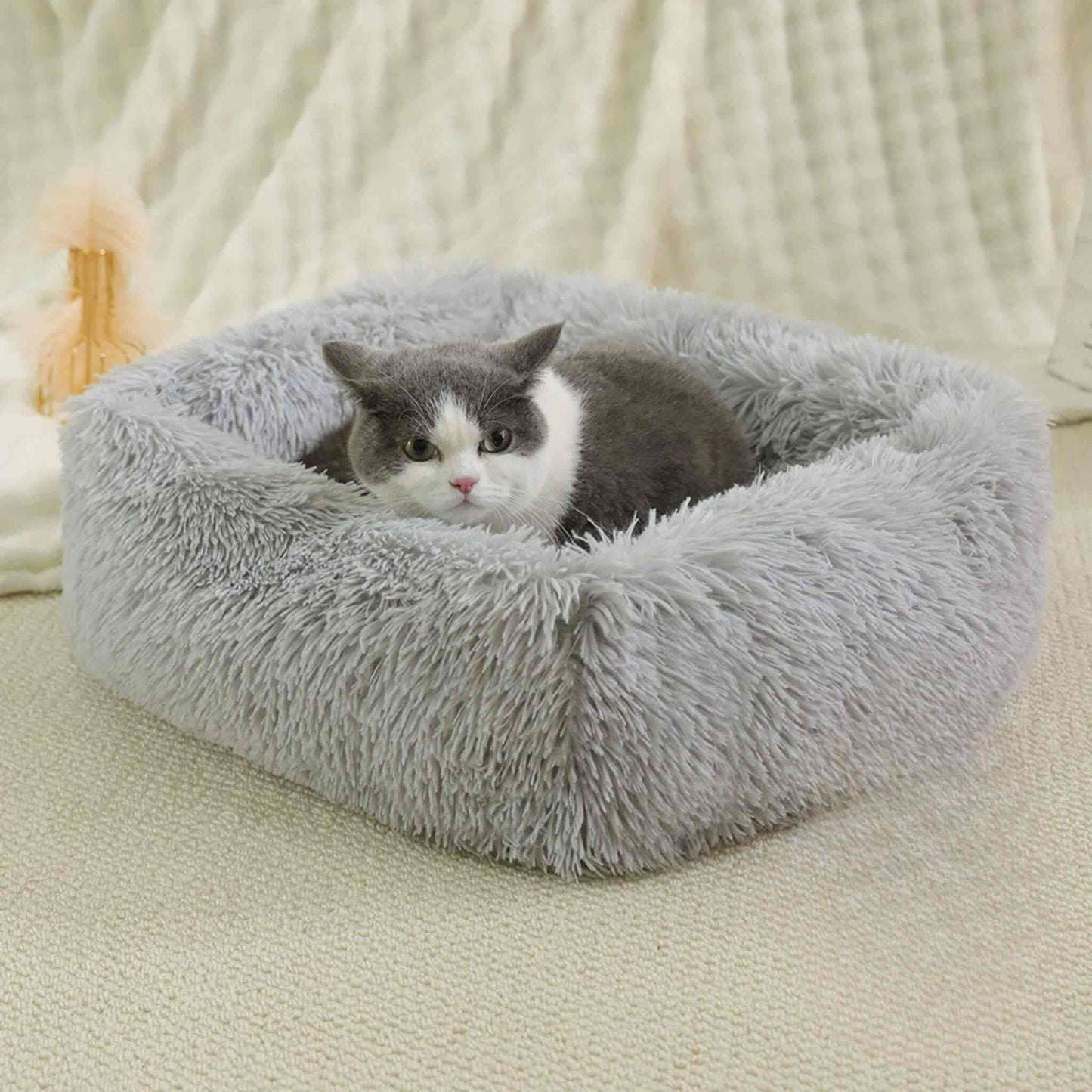 coussin-pour-chats-apaisant-gris-clair