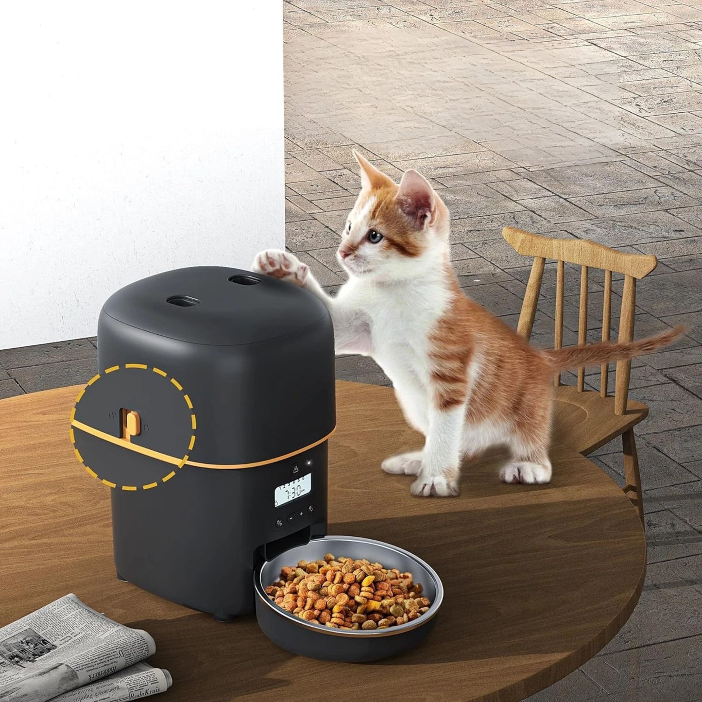 distributeur-de-croquettes-chat-sécurité
