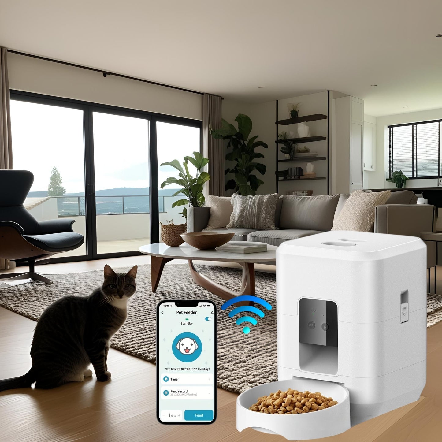 distributeur-de-croquettes-pour-chat-blanc-wifi