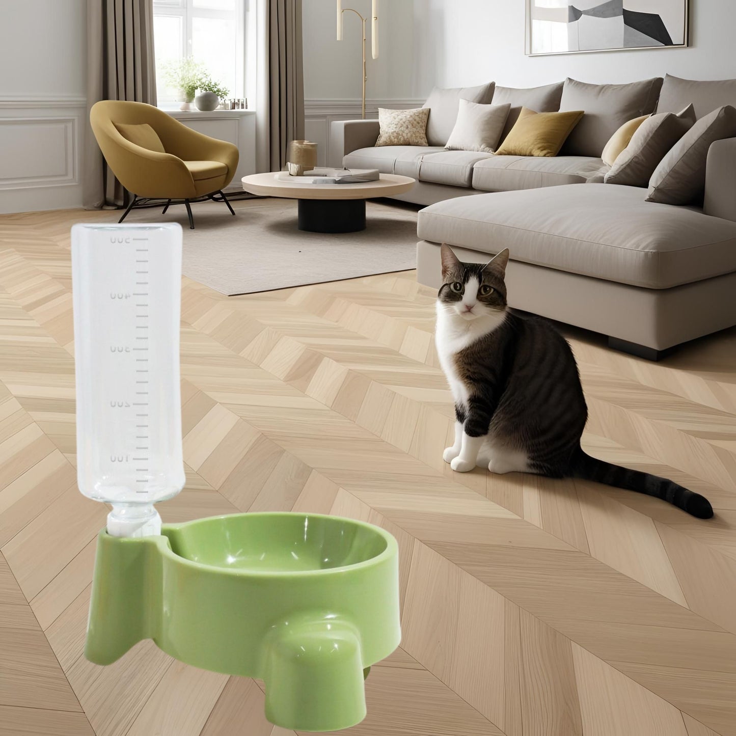 distributeur-eau-chat-vert