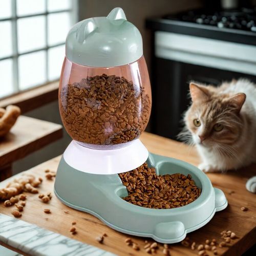 distributeur eau et croquettes pour chat oreilles - Happy minet