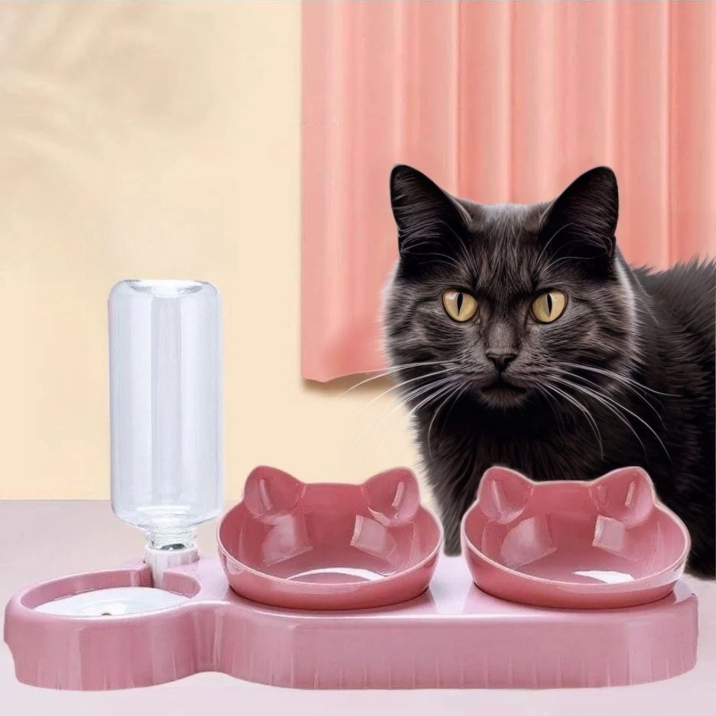 double-gamelle-chat-trio