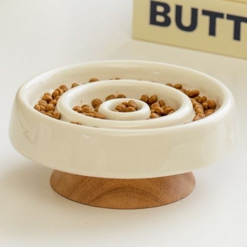 gamelle anti-glouton beige