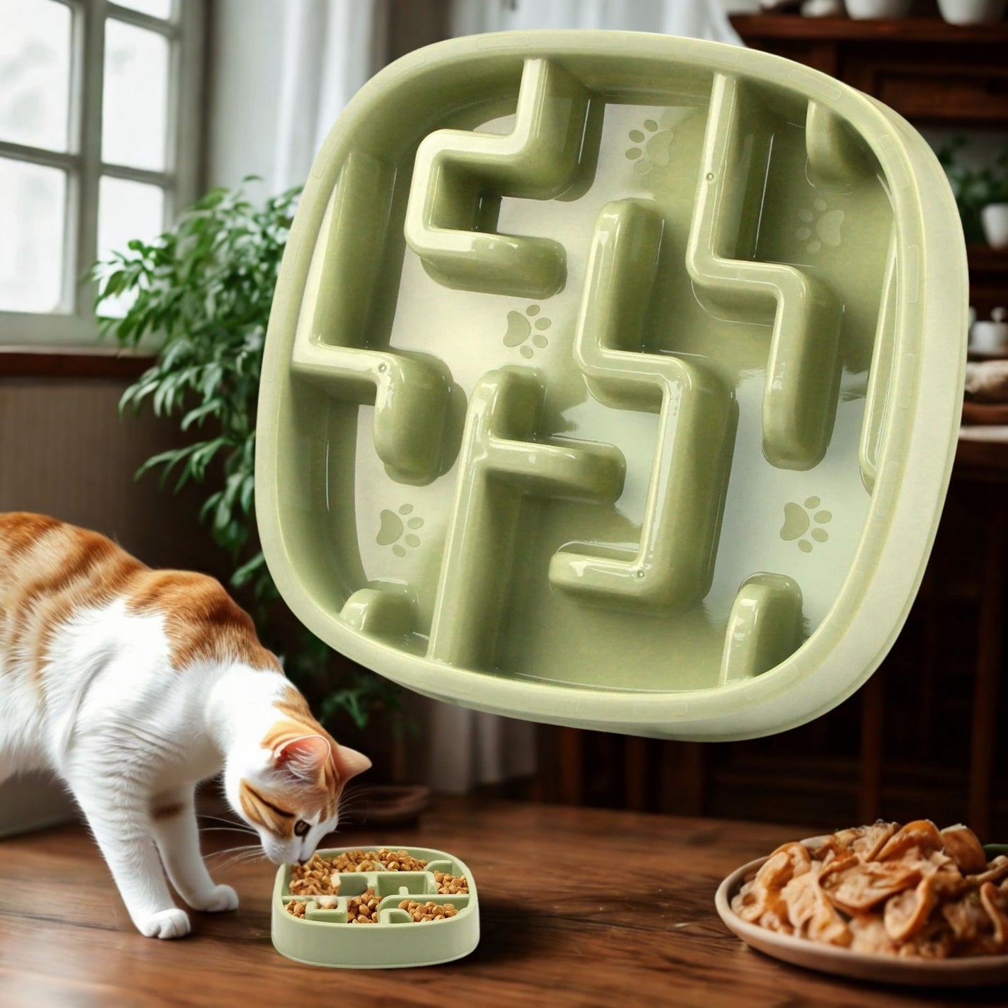 gamelle-anti-glouton-chat-verte-labyrinthe