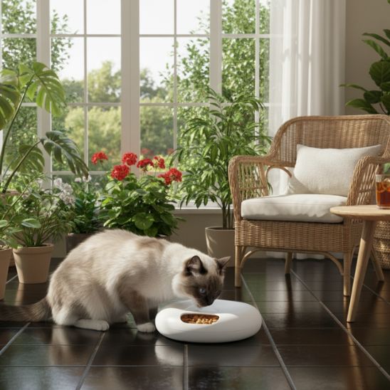 gamelle-automatique-chat-blanc-frais