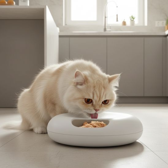 gamelle-automatique-chat-blanc-gourmet