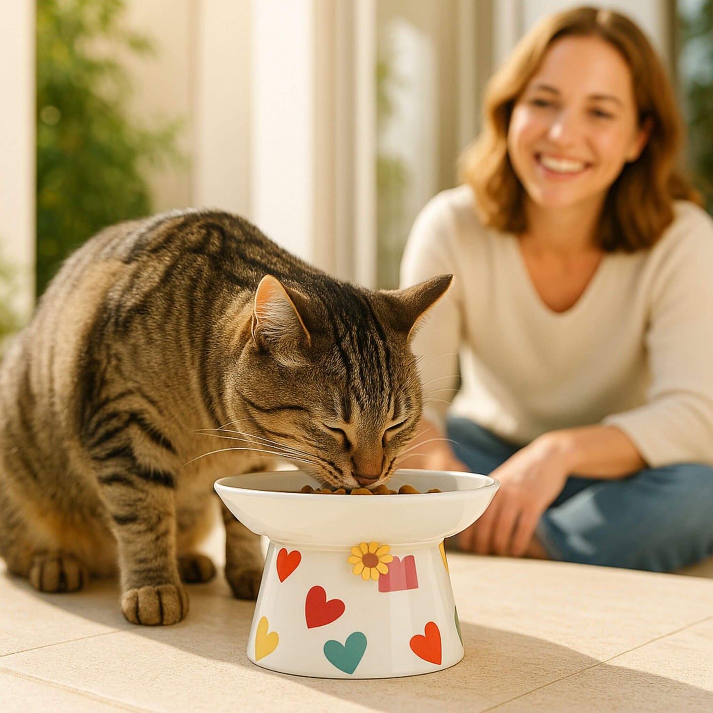 gamelle-chat-surélevée-coeur