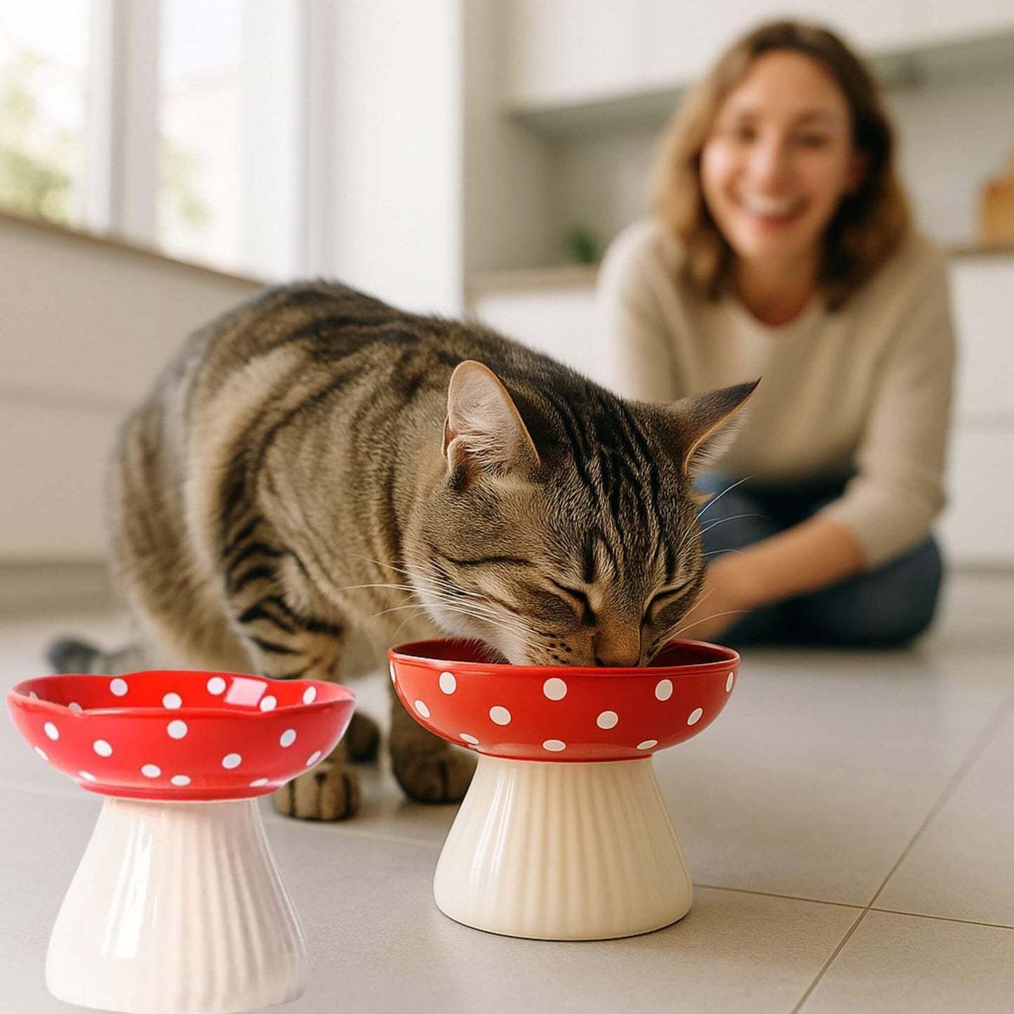 gamelle-chat-surélevée-rouge
