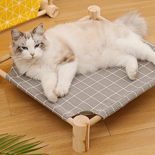 hamac pour chat bois et toile - Happy minet