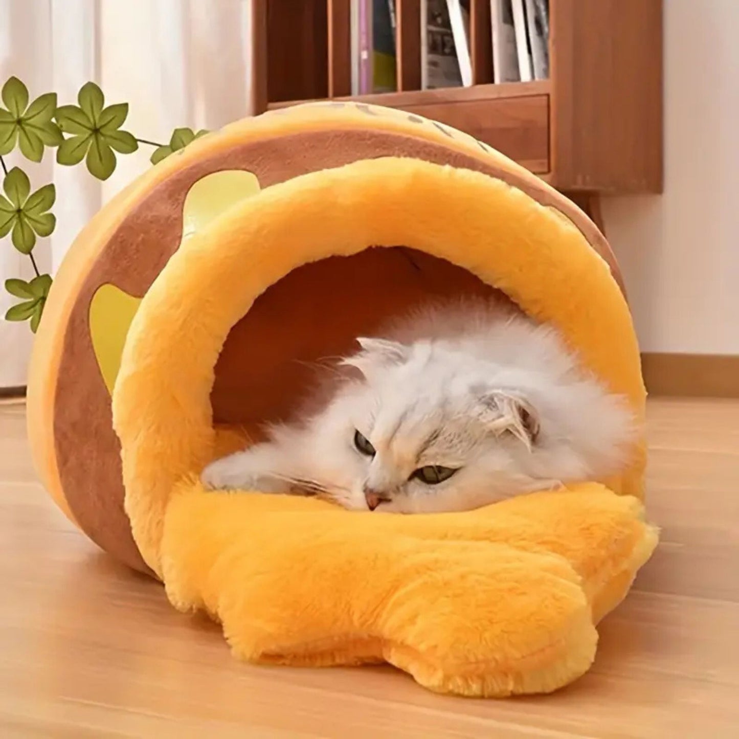 niche-pour-chat-confortable-pot-miel