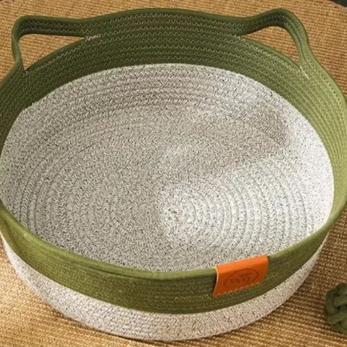 panier chat osier oreilles - Happy minet