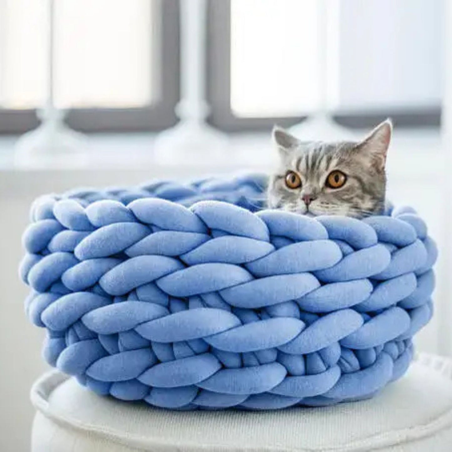 panier-pour-chat-original-bleu-tressé