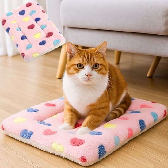 tapis-chat-rose-motif-coeur