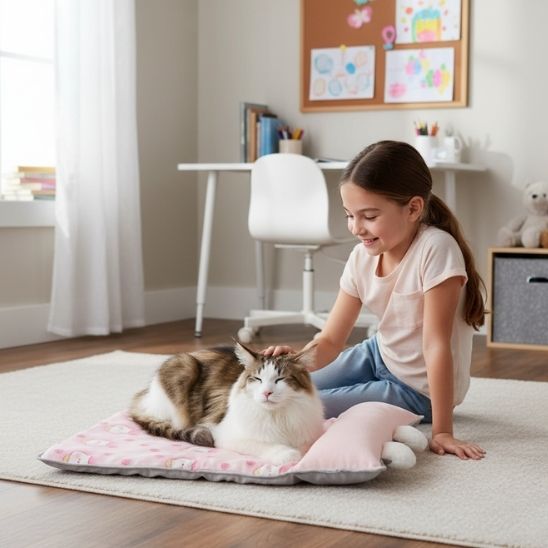 tapis-rafraichissant-chat-design-rose
