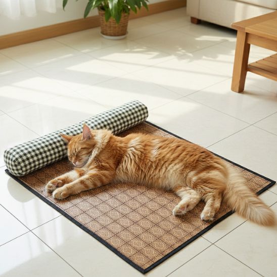 tapis-rafraichissant-chat-design-vichy