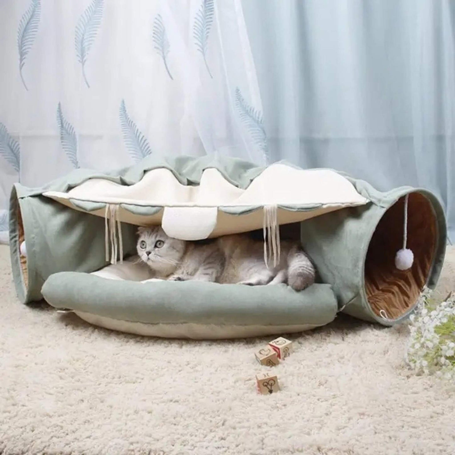 tunnel-pour-chat-vert