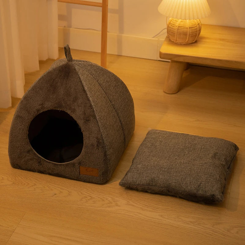 grotte-pour-chat-coussin-amovible