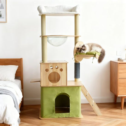 Arbre à chat bois naturel design
