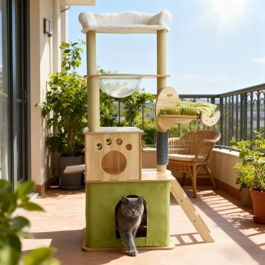 Arbre à chat bois naturel soft
