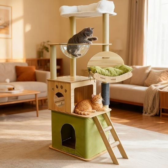 Arbre à chat bois naturel
