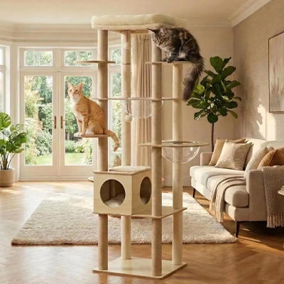 arbre a chat en bois design