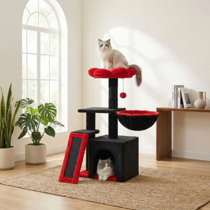 arbre a chat fleur balla suspendue