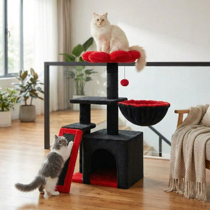 arbre a chat fleur compact