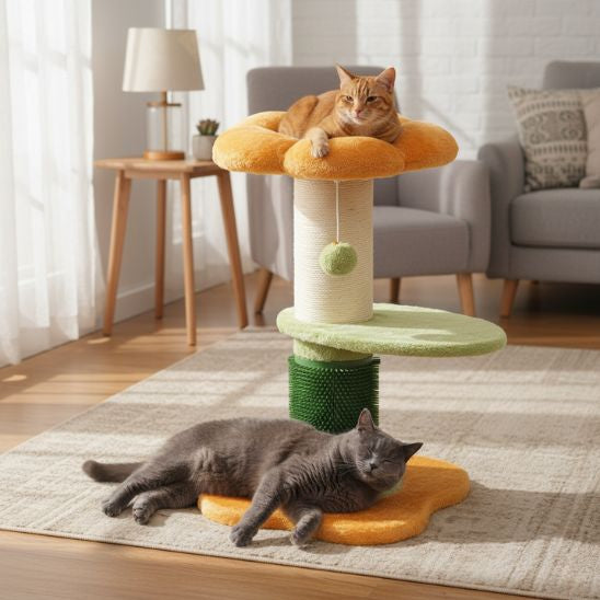 Arbre a chat fleur design