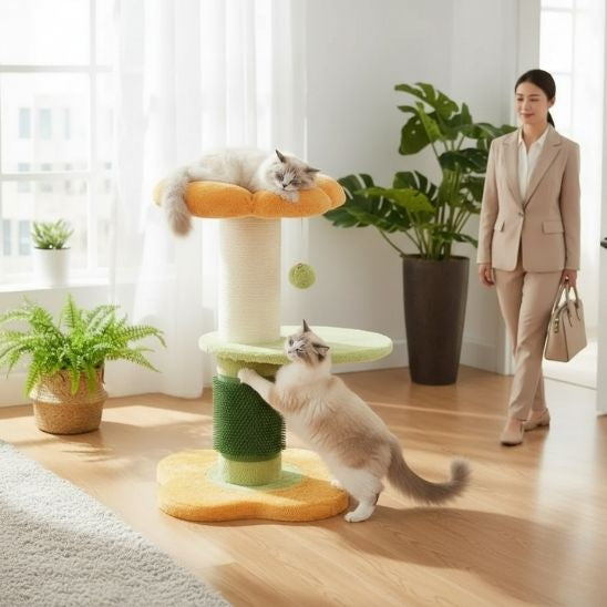 Arbre a chat fleur serein