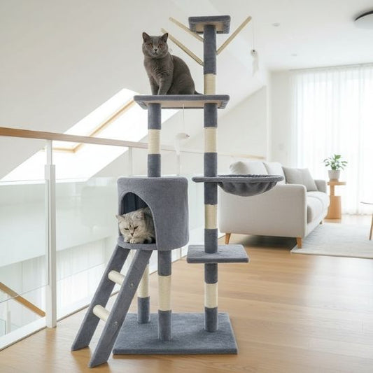 arbre a chat gris