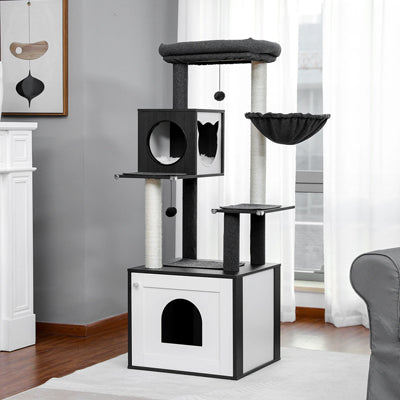 arbre à chat avec litière chic