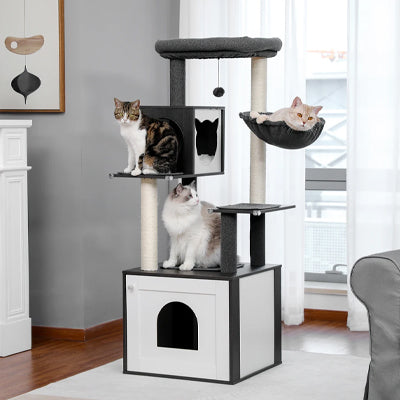 arbre à chat avec litière moderne