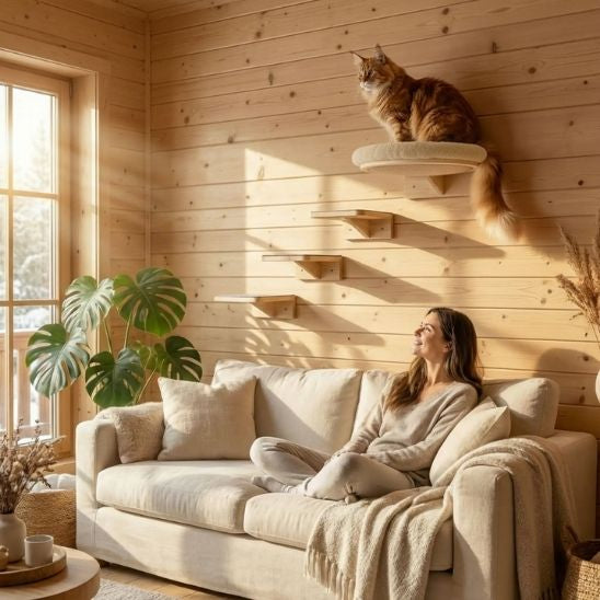 arbre a chat mural le nid des grimpeurs