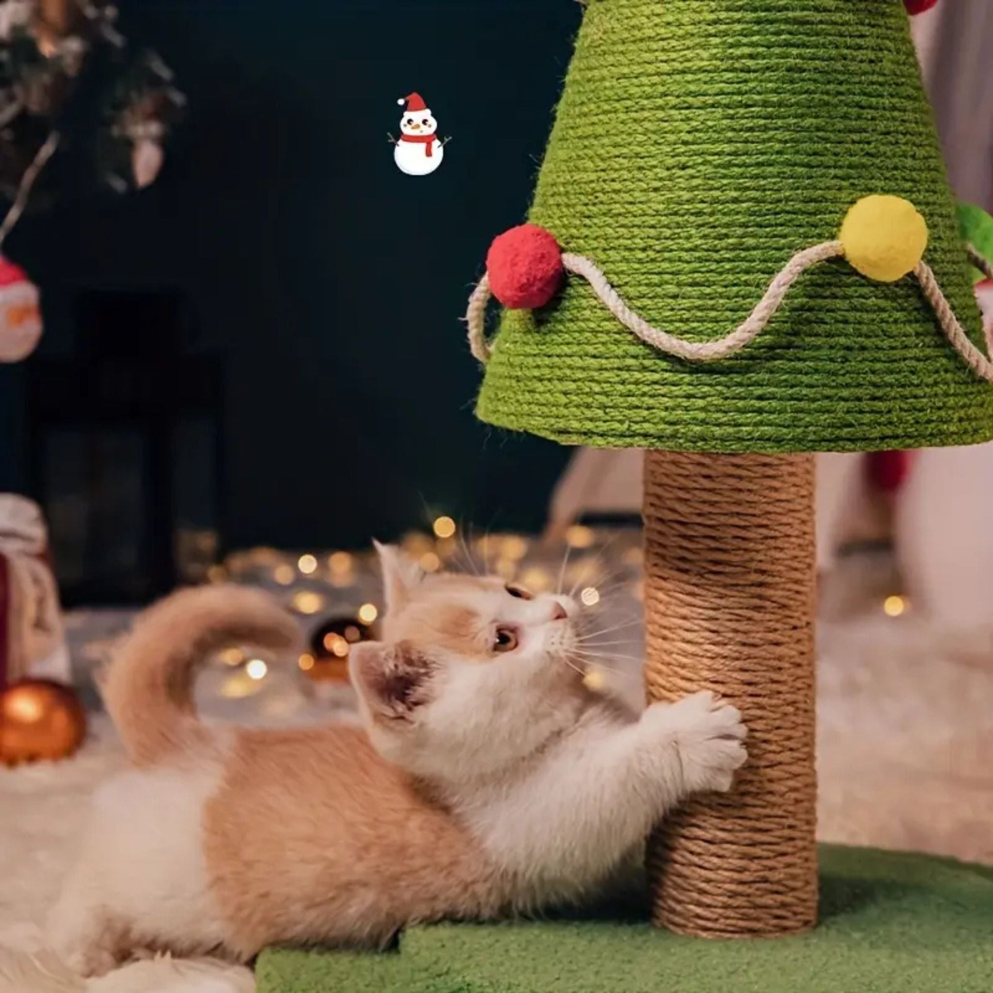 arbre a chat sapin de noel sisal
