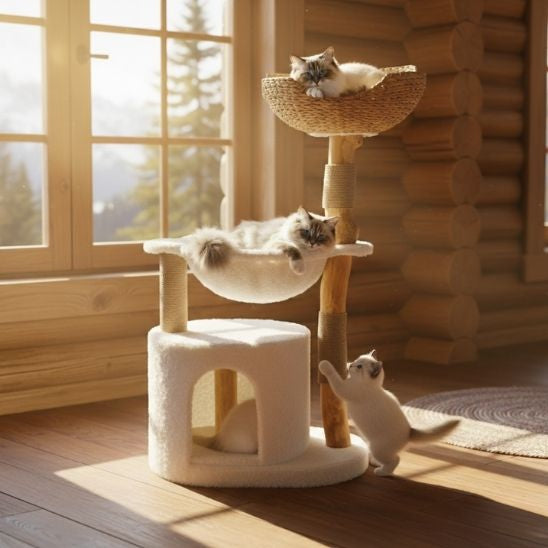 arbre a chat scandinave confortable