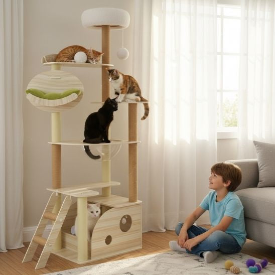 Arbre à chat spacieux