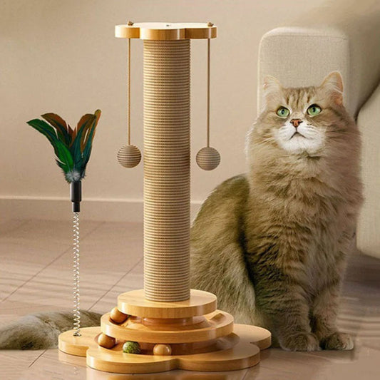 arbre a chats en bois jouet