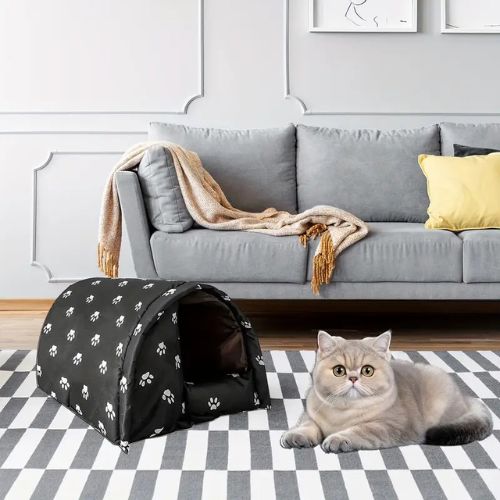 cabane chat exterieur mobile