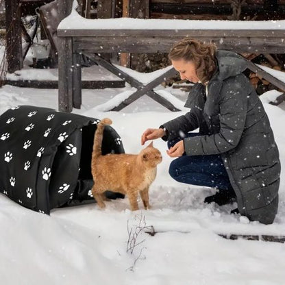 cabane chat exterieur abri