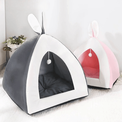 cabane pour chat oreilles de lapin - Happy minet