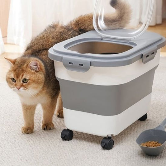 conteneur à croquettes pliable - Happy minet