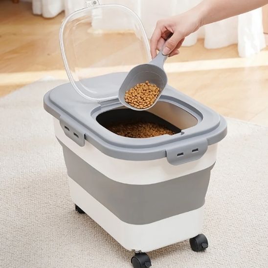 conteneur à croquettes pliable - Happy minet