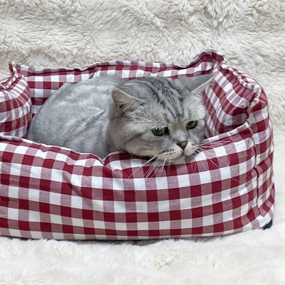 coussin chat vichy - Happy minet