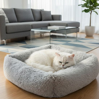 coussin-pour-chats-gris-clair-apaisant