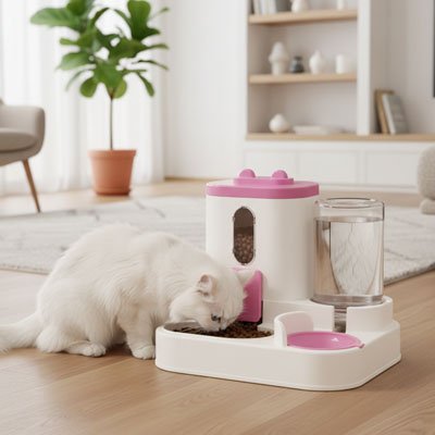 Distributeur croquette eau chat idéal