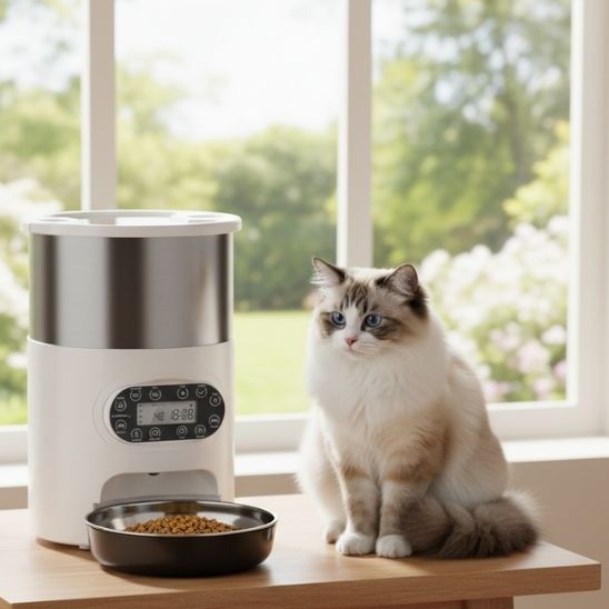 distributeur croquettes chat automatique bouton gamelle simple