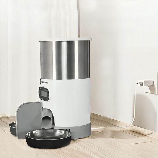 distributeur croquettes chat automatique design